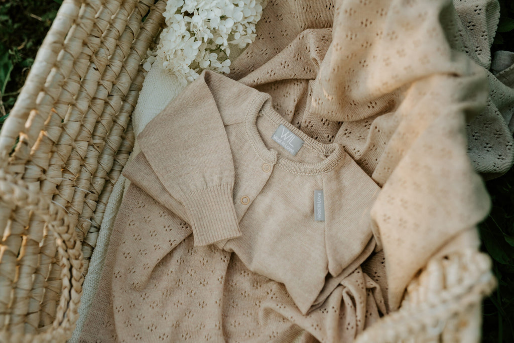 Merino wool baby blanket LOVE